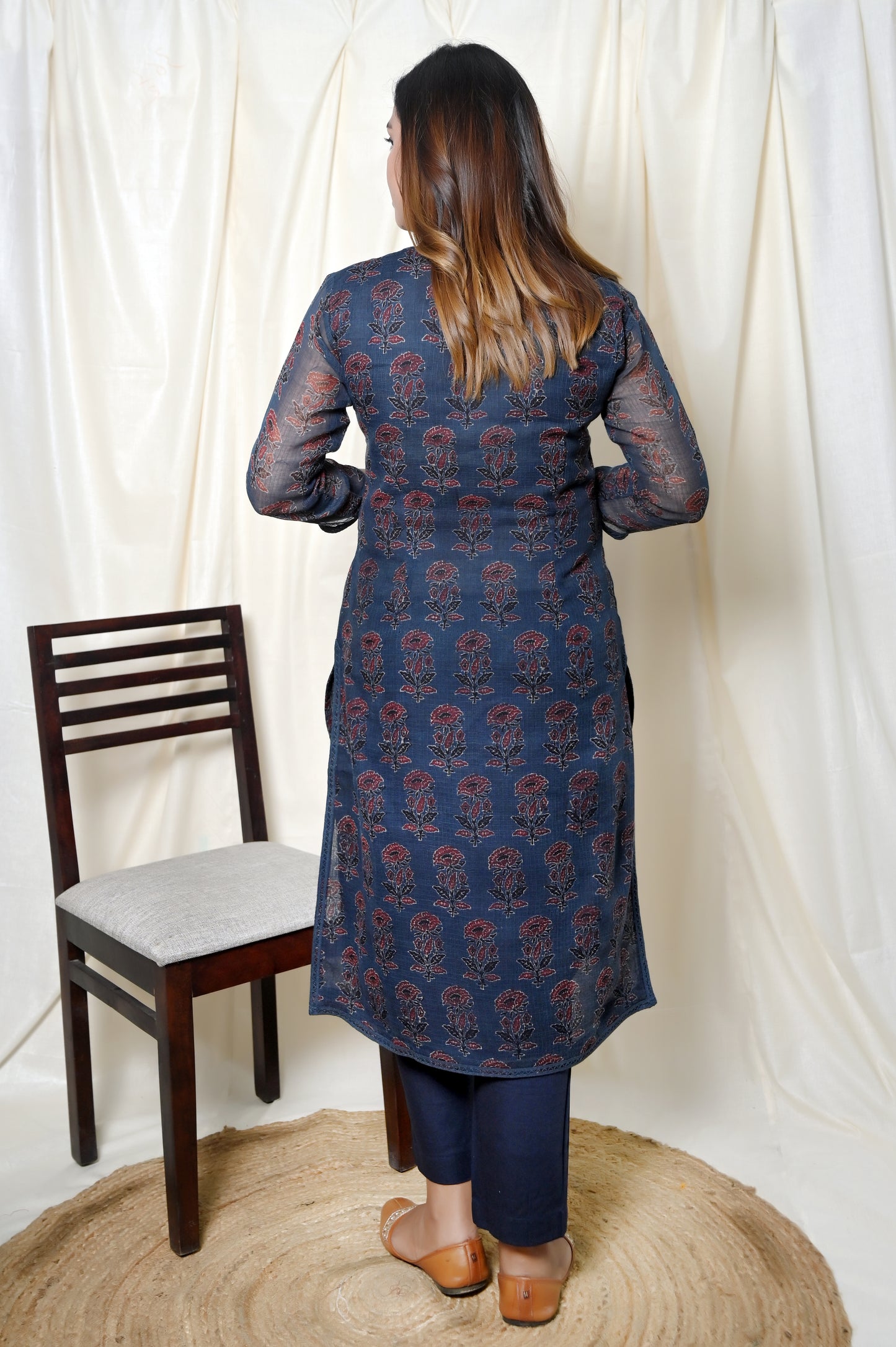 Fabric7 Blue Ajrakh Set